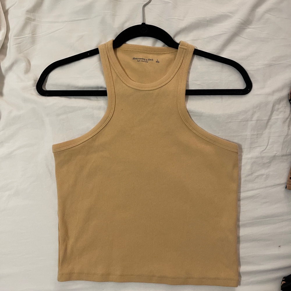 Abercrombie & Fitch yellow cropped tank